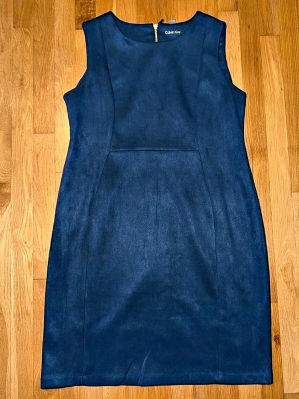 Calvin Klein Mini Suede Dress Blue Size 16